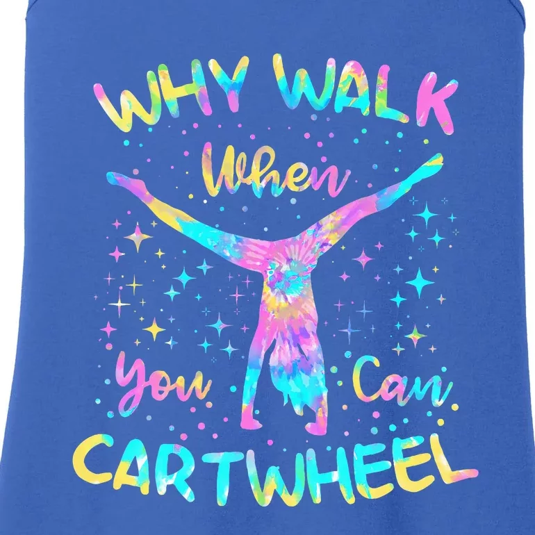 Why Walk When You Can Cartwheel Gymnast Gymnastic Tumbling Ladies Essential Tank