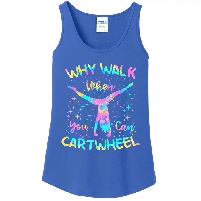 Why Walk When You Can Cartwheel Gymnast Gymnastic Tumbling Ladies Essential Tank