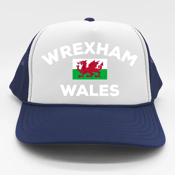 Wrexham Wales Welsh Flag City Cute Gift Trucker Hat