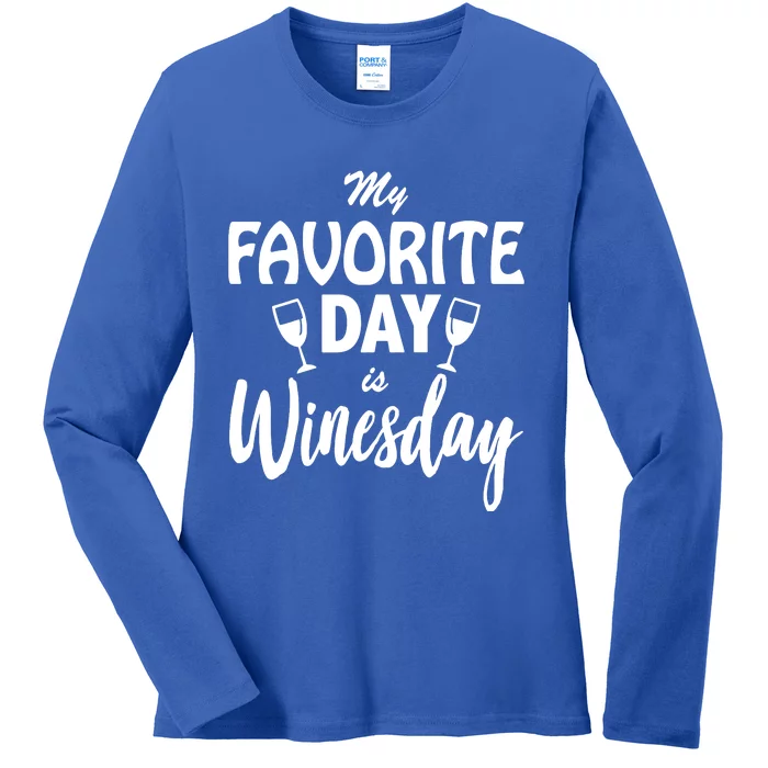 Winesday Wine Ladies Long Sleeve Shirt