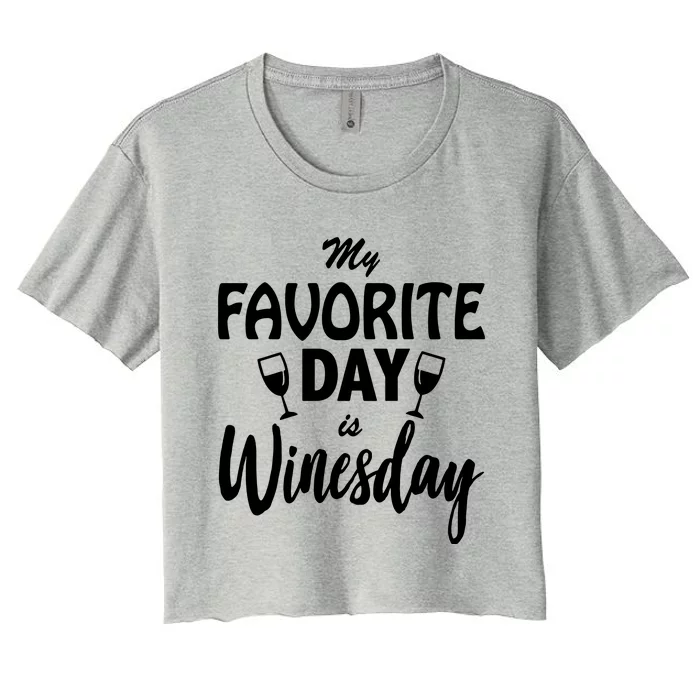 Winesday Wine Women's Crop Top Tee