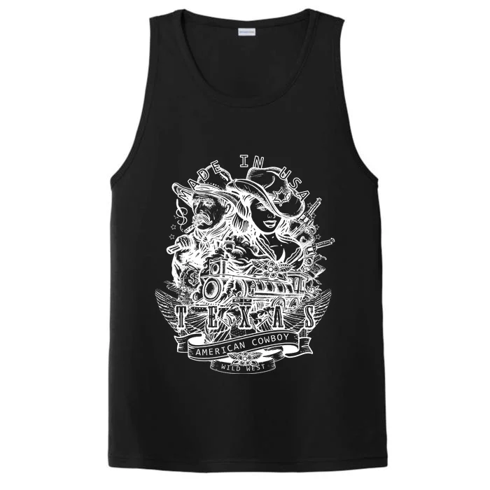 Wild Wild West Texas American Cowboy Performance Tank