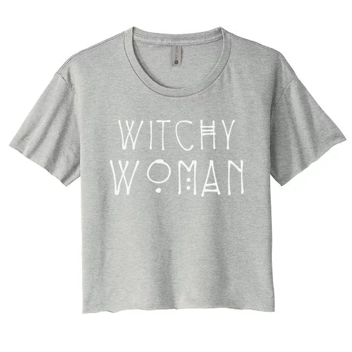 Witchy Woman Witch Wiccan And Pagan Gifts Halloween Women's Crop Top Tee