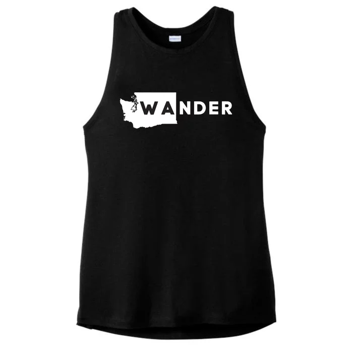 Wa Wander Washington Silhouette Ladies Tri-Blend Wicking Tank