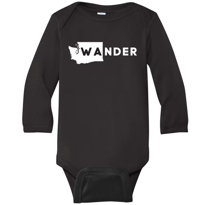 Wa Wander Washington Silhouette Baby Long Sleeve Bodysuit