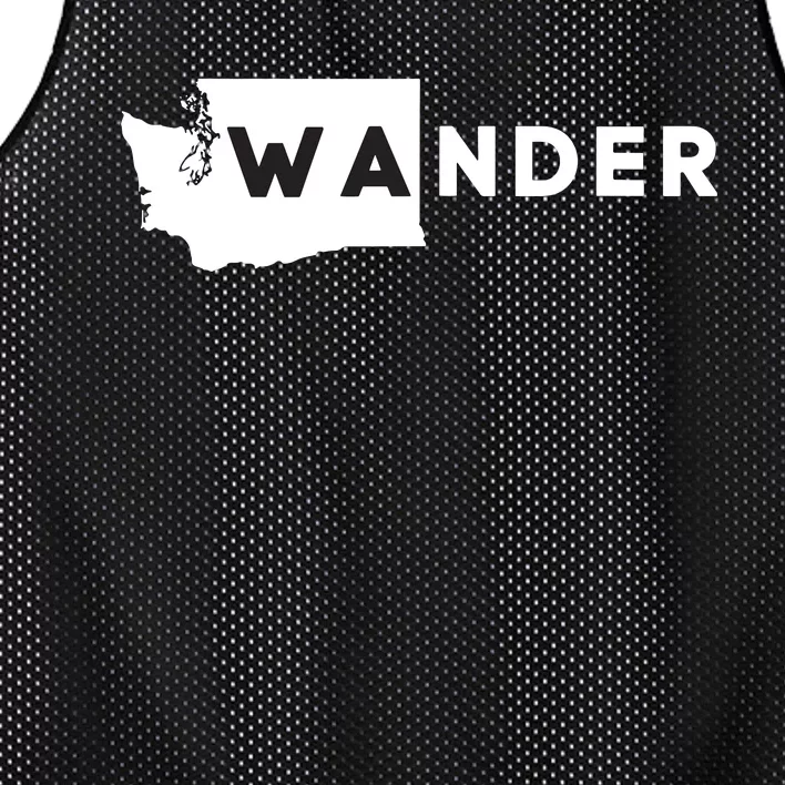 Wa Wander Washington Silhouette Mesh Reversible Basketball Jersey Tank