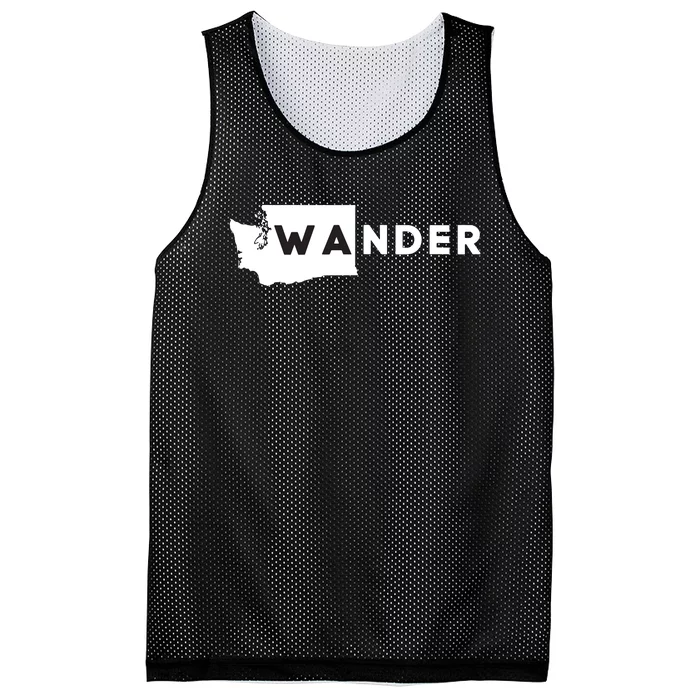 Wa Wander Washington Silhouette Mesh Reversible Basketball Jersey Tank