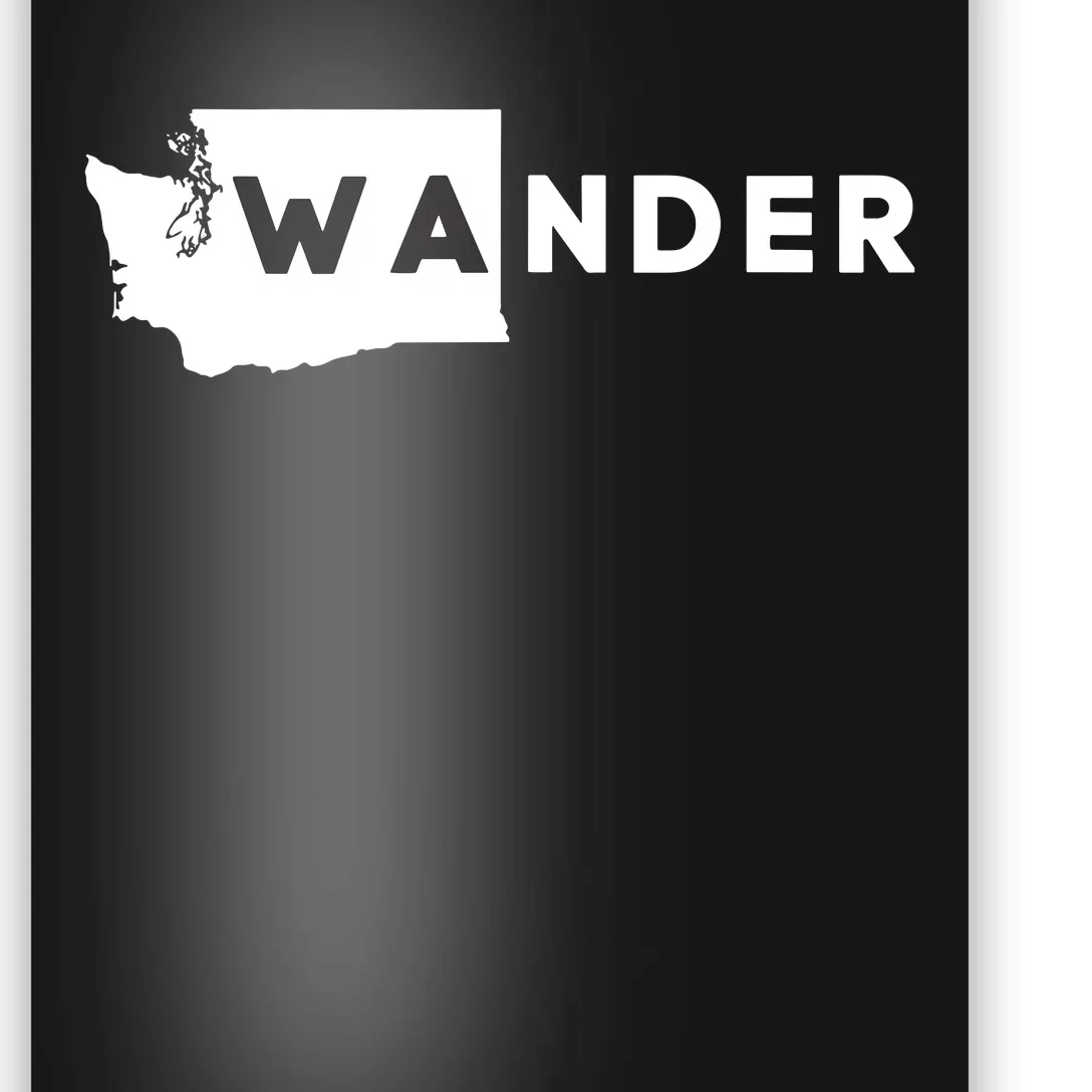 Wa Wander Washington Silhouette Poster