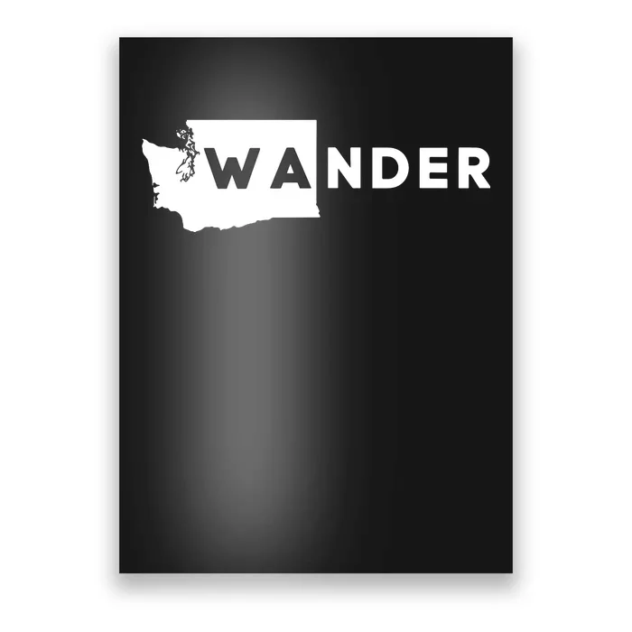 Wa Wander Washington Silhouette Poster