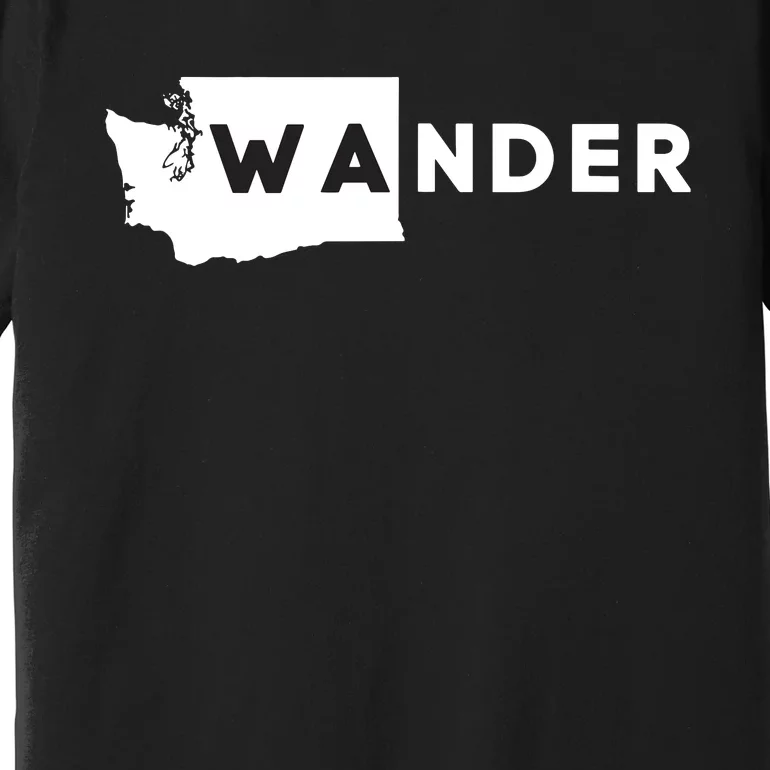 Wa Wander Washington Silhouette Premium T-Shirt