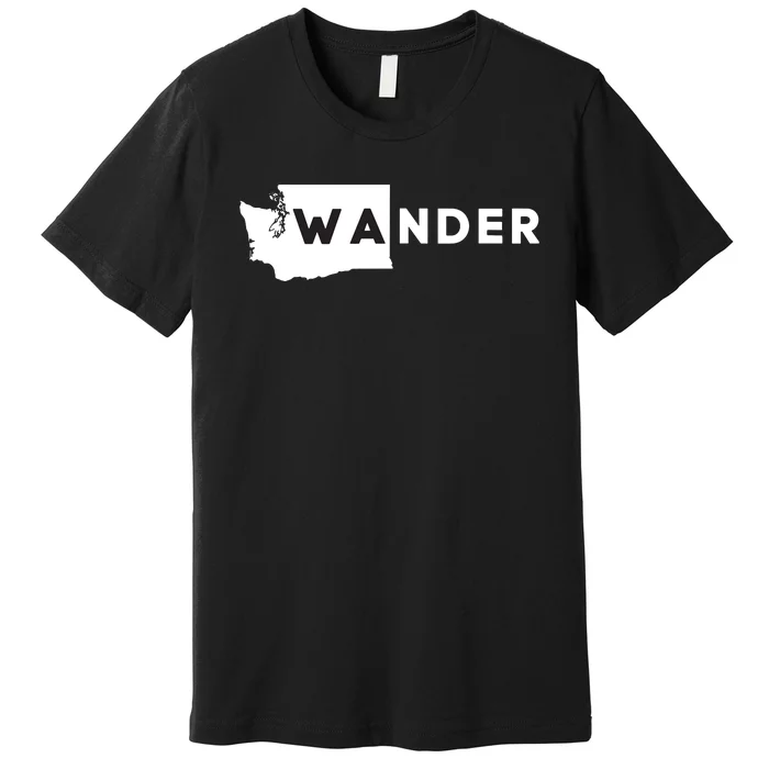 Wa Wander Washington Silhouette Premium T-Shirt