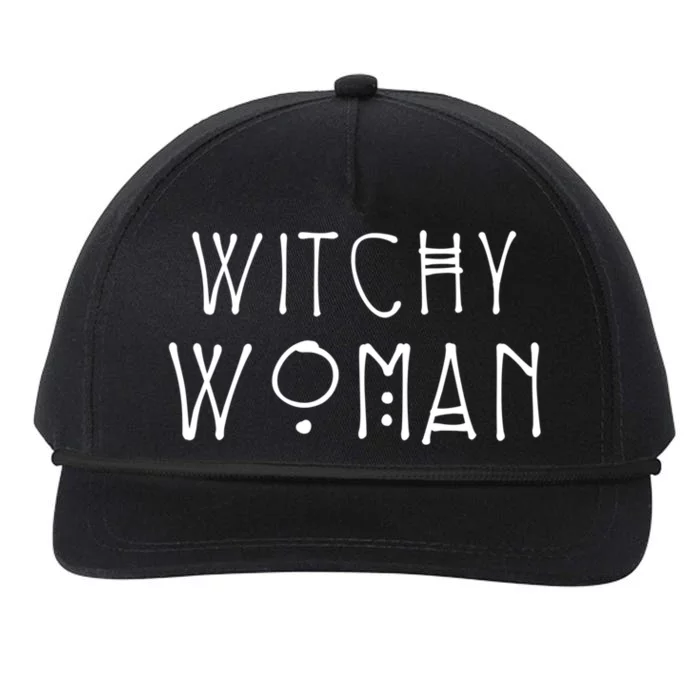 Witchy Witch Wiccan And Pagan Funny Gift Halloween Gift Snapback Five-Panel Rope Hat