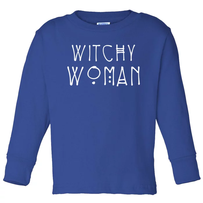 Witchy Witch Wiccan And Pagan Funny Gift Halloween Gift Toddler Long Sleeve Shirt