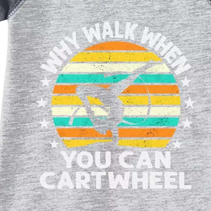 Why Walk When You Cartwheel Gymnastics Infant Baby Jersey Bodysuit