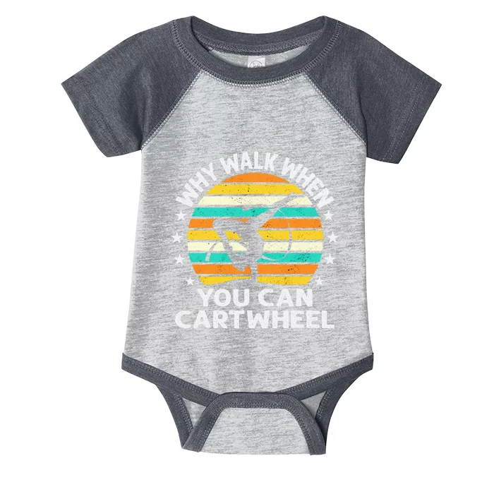 Why Walk When You Cartwheel Gymnastics Infant Baby Jersey Bodysuit