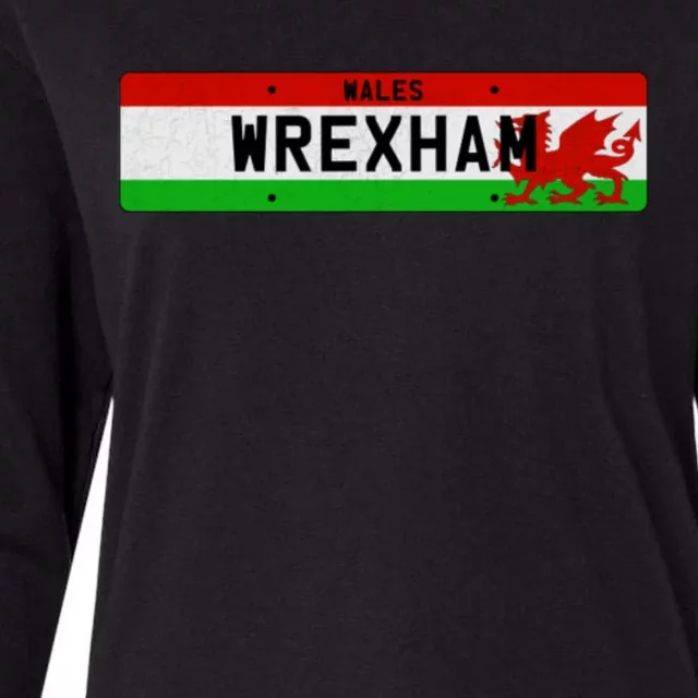 Wrexham, Wales Wrexham Womens Cotton Relaxed Long Sleeve T-Shirt