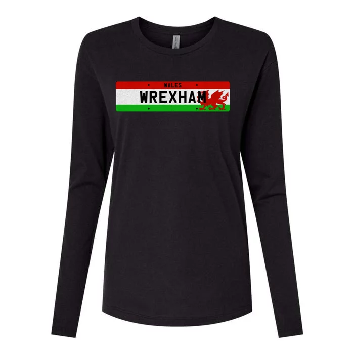 Wrexham, Wales Wrexham Womens Cotton Relaxed Long Sleeve T-Shirt