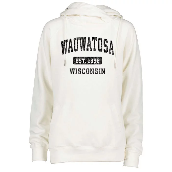 Wauwatosa Wisconsin Wi Vintage Sports Womens Funnel Neck Pullover Hood