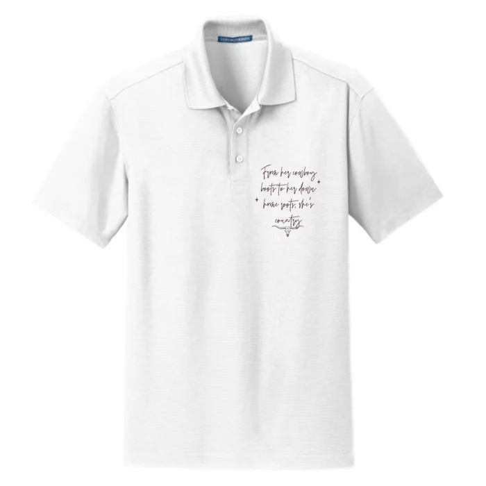 Western Wild West Country Girl Dry Zone Grid Performance Polo