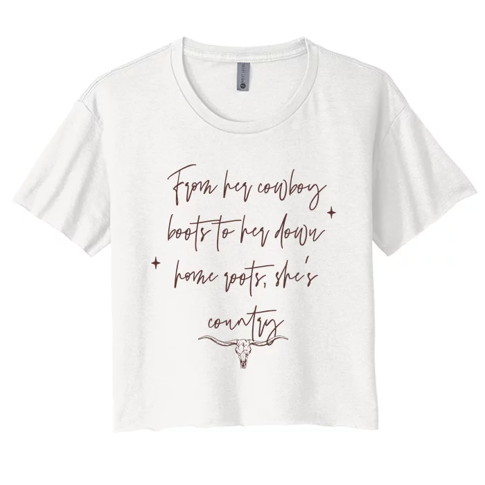 Western Wild West Country Girl Women's Crop Top Tee