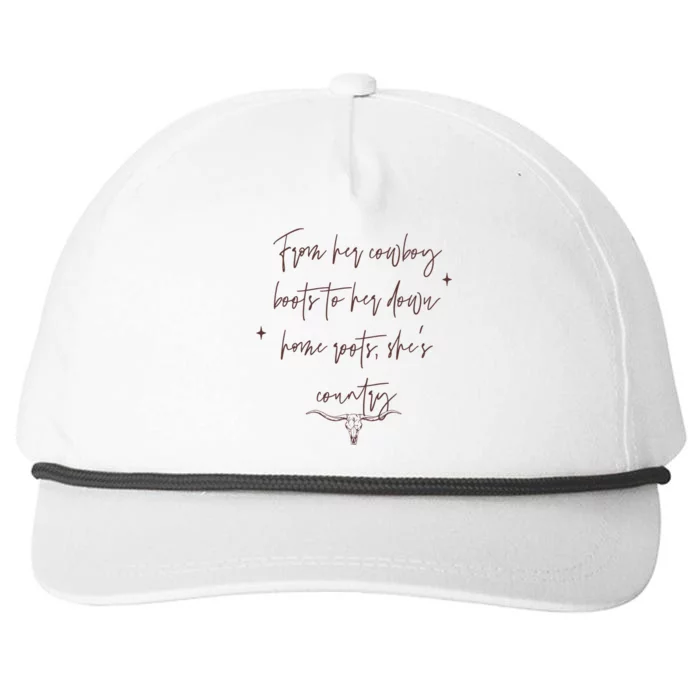 Western Wild West Country Girl Snapback Five-Panel Rope Hat