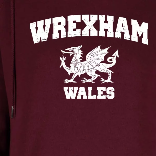 Wrexham Wales Welsh Flag Cymru Womens Funnel Neck Pullover Hood