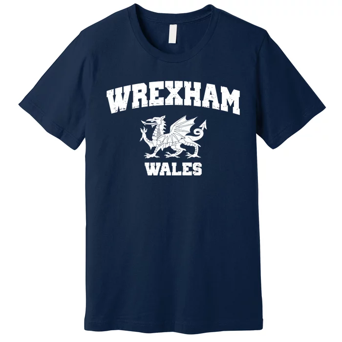 Wrexham Wales Welsh Flag Cymru Premium T-Shirt