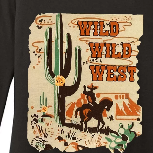 Wild Wild West Western Life Southwest Desert Vibes Cactus Womens CVC Long Sleeve Shirt