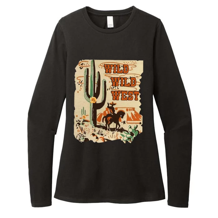 Wild Wild West Western Life Southwest Desert Vibes Cactus Womens CVC Long Sleeve Shirt