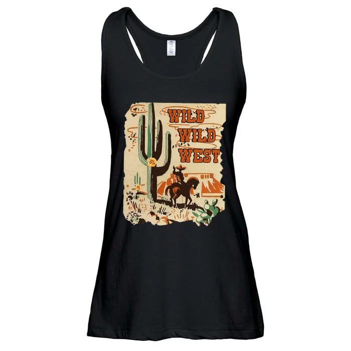 Wild Wild West Western Life Southwest Desert Vibes Cactus Ladies Essential Flowy Tank