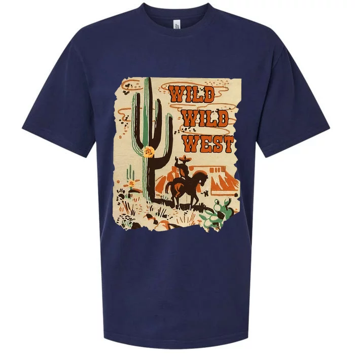 Wild Wild West Western Life Southwest Desert Vibes Cactus Sueded Cloud Jersey T-Shirt