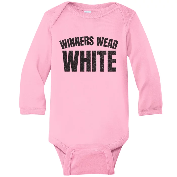 Winners Wear White Team Spirit Game Competition Color Retro Baby Long Sleeve Bodysuit