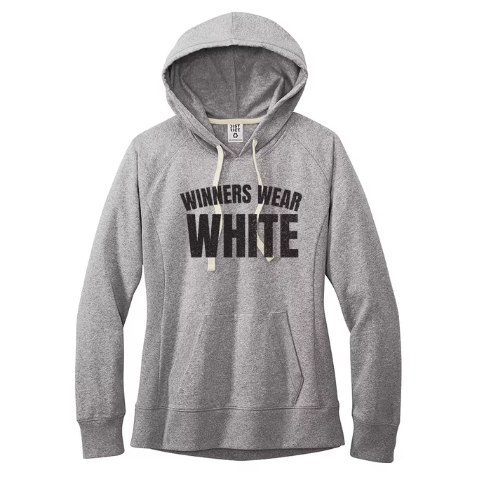 Winners Wear White Team Spirit Game Competition Color Retro Women's Fleece Hoodie