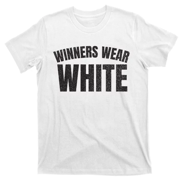 Winners Wear White Team Spirit Game Competition Color Retro T-Shirt