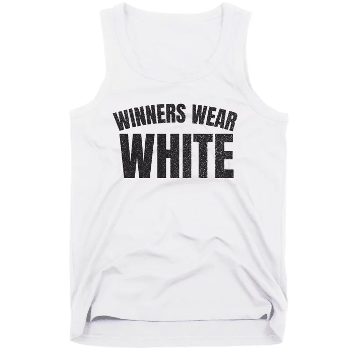 Winners Wear White Team Spirit Game Competition Color Retro Tank Top