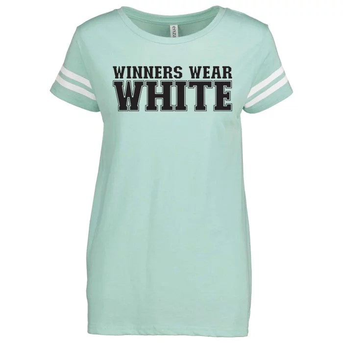 Winners Wear White Spirit Wear Team Game Color War Enza Ladies Jersey Football T-Shirt