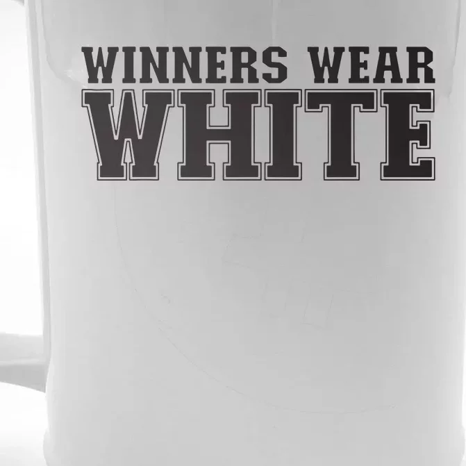 Winners Wear White Spirit Wear Team Game Color War Front & Back Beer Stein