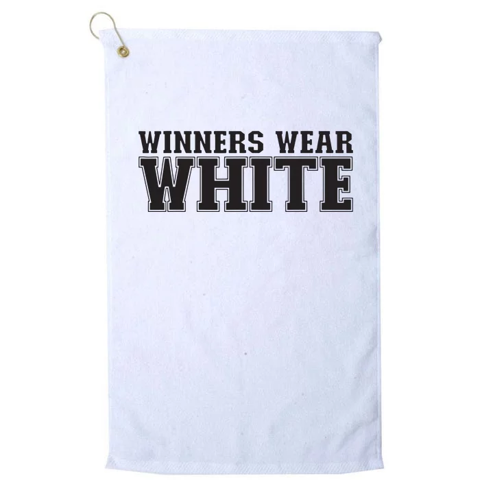 Winners Wear White Spirit Wear Team Game Color War Platinum Collection Golf Towel