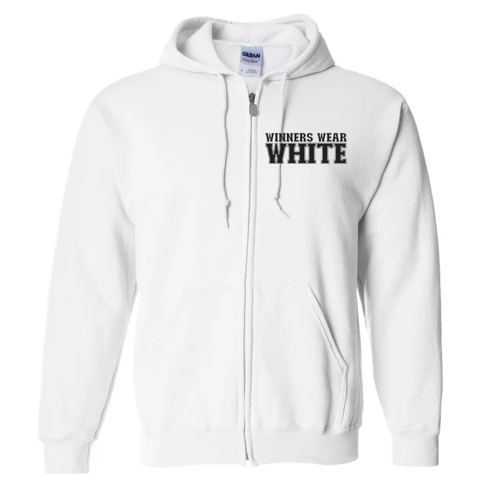 Winners Wear White Spirit Wear Team Game Color War Full Zip Hoodie