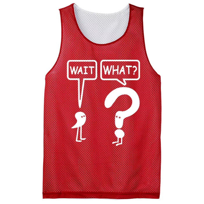 Wait What Mesh Reversible Basketball Jersey Tank