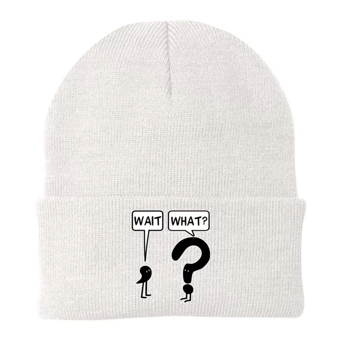 Wait What Knit Cap Winter Beanie