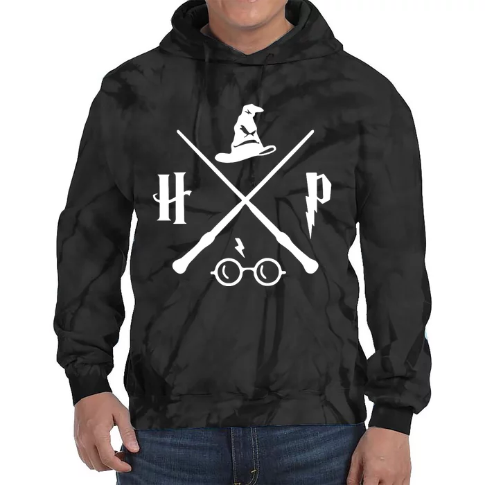 Wizard Wand Wizard Glasses Hp Tie Dye Hoodie