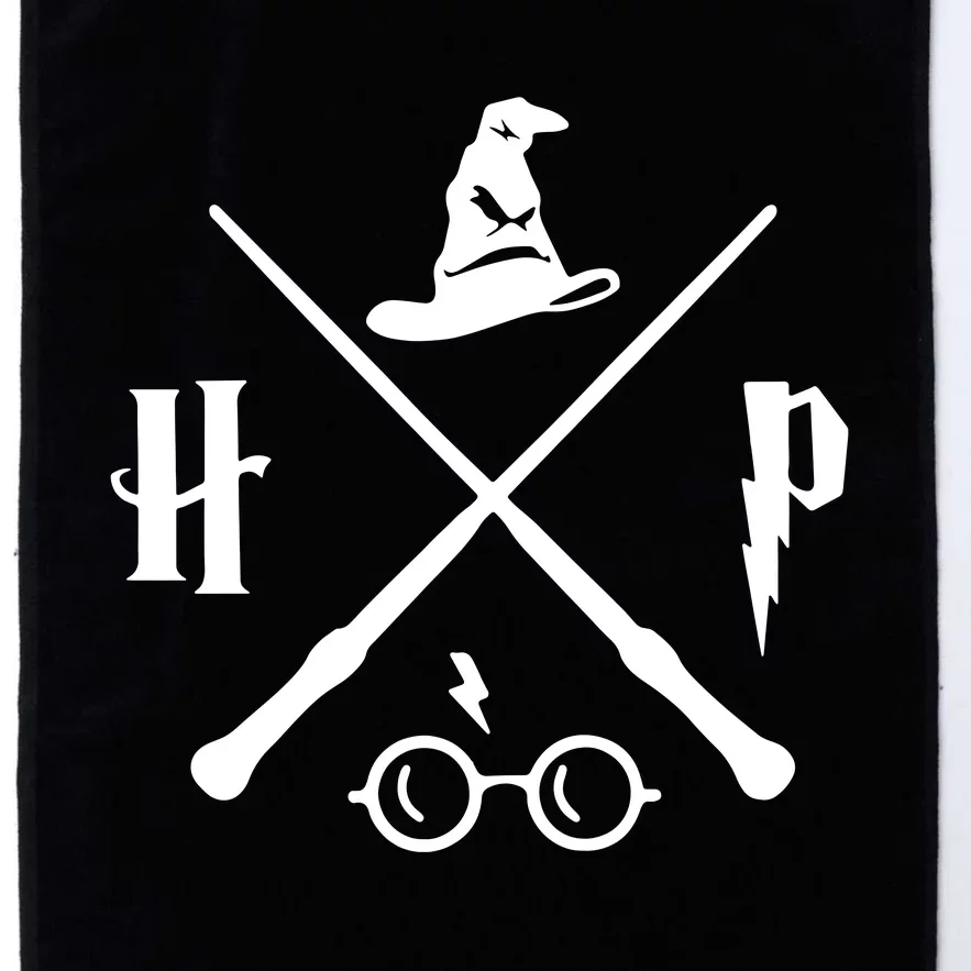 Wizard Wand Wizard Glasses Hp Platinum Collection Golf Towel