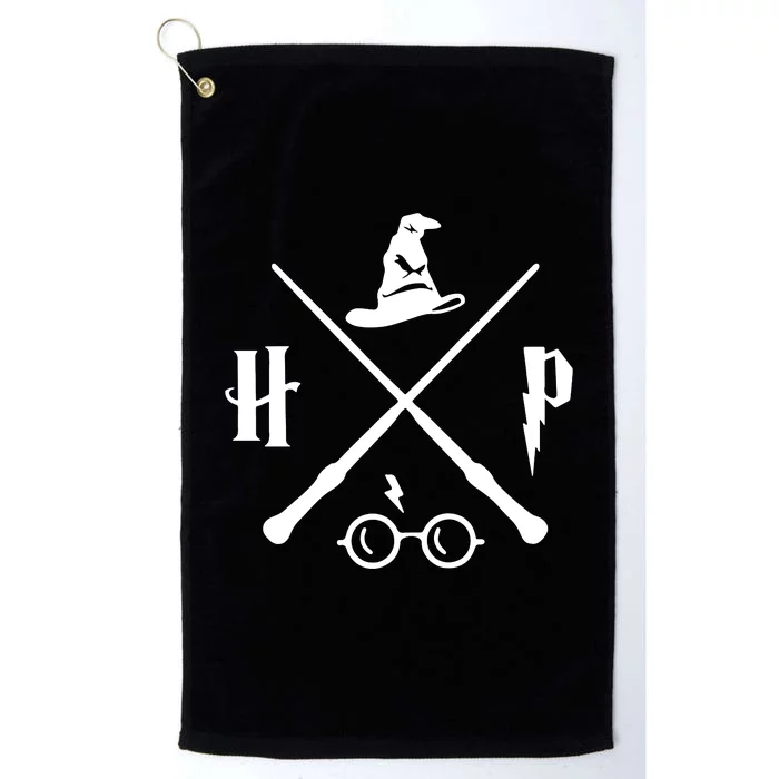 Wizard Wand Wizard Glasses Hp Platinum Collection Golf Towel