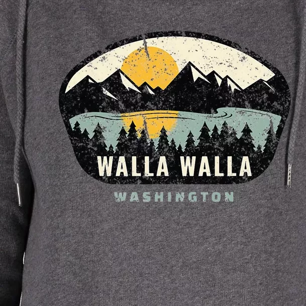 Walla Walla Washington W.A Vacation Souvenir Womens Funnel Neck Pullover Hood