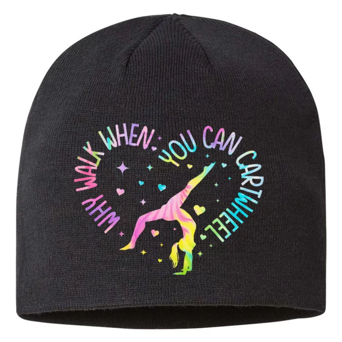 Why Walk When You Can Cartwheel Gymnast Gymnastic Girl 8 1/2in Sustainable Knit Beanie