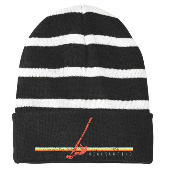 Windsurfing Windsurf Water Sports Striped Beanie with Solid Band