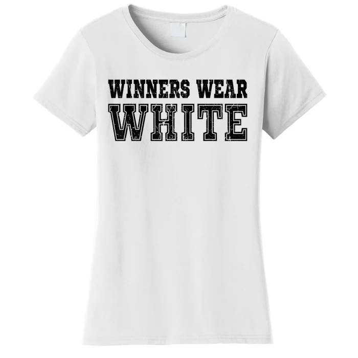 Winners Wear White Color Team Spirit Game War Camp Parent Women's T-Shirt