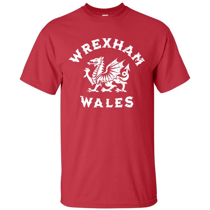 Wrexham Wales Welsh Dragon Flag Vintage Tall T-Shirt