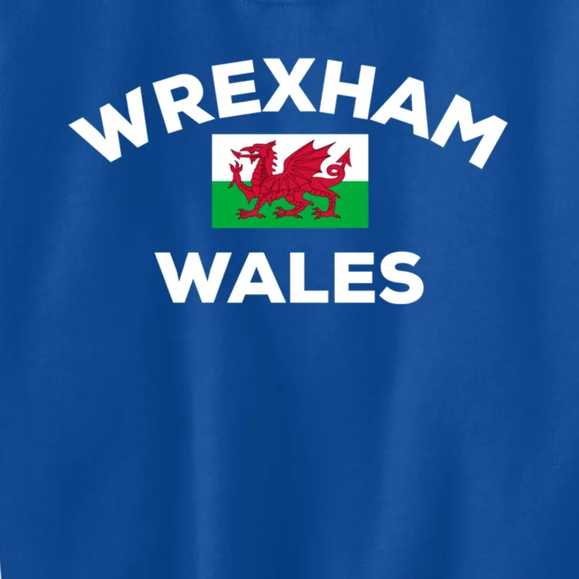 Wrexham Wales Welsh Flag City Gift Kids Sweatshirt